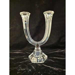 Vintage Nachtmann Crystal Two-Arm Candelabra